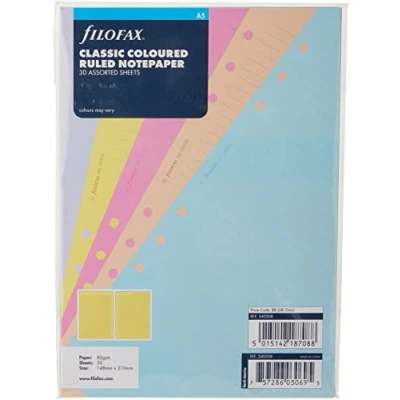 Abbildung von Filofax 340508 Notizpapier Classic A5, liniert, sortiert