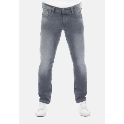 Abbildung von MUSTANG Herren Jeans Oregon Tapered Fit Stretch Denim Hose 99% Baumwolle Blau Grau Schwarz W30 W40, Größe:W 40 L 34, Farbauswahl:Light Grey (1009375 313)