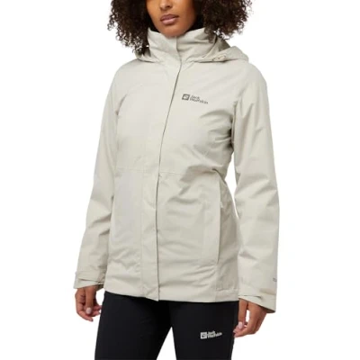 Abbildung von Jack Wolfskin Rotwand 3IN1 Jacket Hardshelljacke, Damen, Größe: Large, Seal