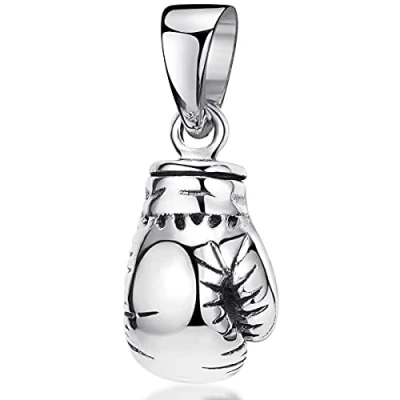 Abbildung von MATERIA by Matthias Wagner Herren Kettenanhänger Boxhandschuh aus 925 Sterling Silber antik KA 45