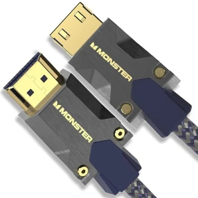Abbildung von Monster M3000 HDMI Kabel 1,5m, 2.1 Kabel, 8K, Ultra High Speed 48Gbps, 8K@60Hz, 4K@120Hz, HDR, eArc, Goldkontakte, TV Kompatibel zu PS4/PS5/Xbox, Blau