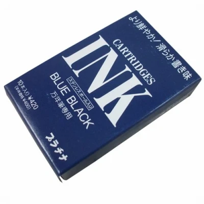 Abbildung von Platinum Dyestuff Füllfederhalterminen (10) Blue Black Kostenlose Gravur