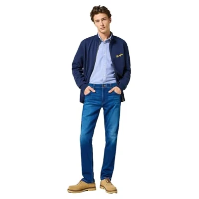 Abbildung von Wrangler Greensboro Jeans Straight Leg, Herren, Größe: 38x34, Blue jam