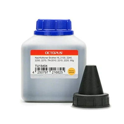 Abbildung von Octopus Nachfülltoner, Toner kompatibel für Brother Drucker HL 2130, 2240, 2250, 2270, TN 2010, 2210, 2220, 95 g Tonerpulver