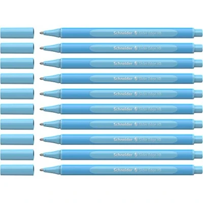 Abbildung von Schneider 152230 Slider Edge Pastell XB Kugelschreiber (Dreikant Stifte mit Strichbreite XB) 10 Stück baby blue