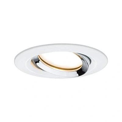 Abbildung von Paulmann 936.85 Einbauleuchte LED Nova Plus rund 1x6,8W Weiß matt, Chrom schwenkbar dimmbar