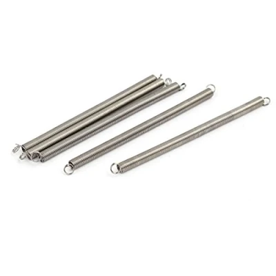 Abbildung von sourcing map 5Stk.0,3mmx3mmx60mm 304 Edelstahl Zugfedern silber Farbton