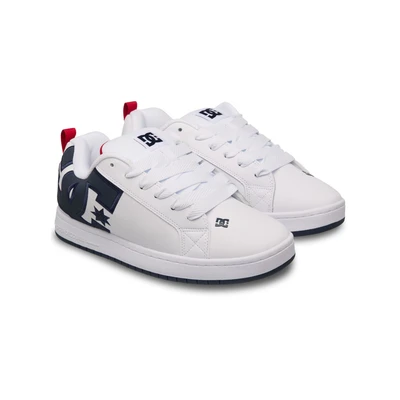 Abbildung von DC Shoes Court Graffik Sneaker low, Größe: 39, Wnr white navy red Leder und textil