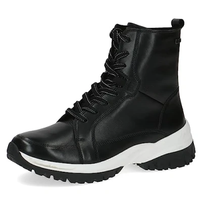 Abbildung von CAPRICE Damen Stiefeletten zum Schnüren Airmotion aus Leder mit Reißverschluss Weite G, Schwarz (Black Nappa), 40 EU