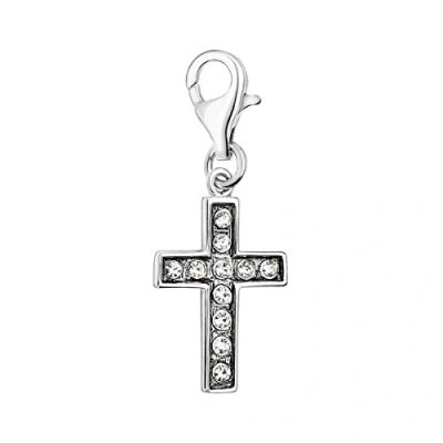 Abbildung von Quiges Charms Anhänger Versilbert Kreuz Damen Schmuck für Bettelarmband