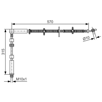 Abbildung von Bremsschlauch BOSCH 1 987 481 A64