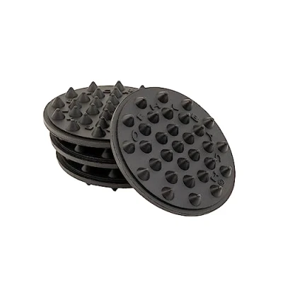 Abbildung von Oehlbach Shock Absorber Hochwertige Schwingungsdämpfer für Subwoofer, Lautsprecher, Verstärker &amp; Plattenspieler Vibrationsschutz, Lautsprecherfüße, 4er Set, Schwarz