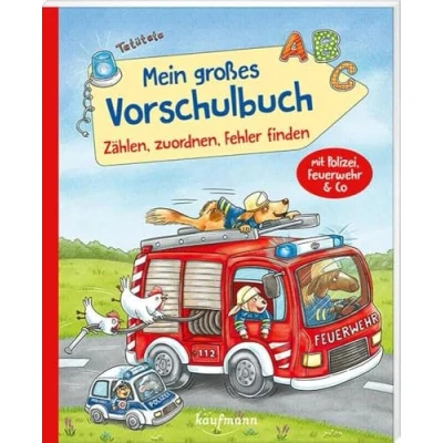 Abbildung von Mein großes Vorschulbuch Zählen, zuordnen, Fehler finden: mit Polizei, Feuerwehr &amp; Co. (Übungen für Kindergarten und Vorschule: Übungsbuch Übungsmaterial)