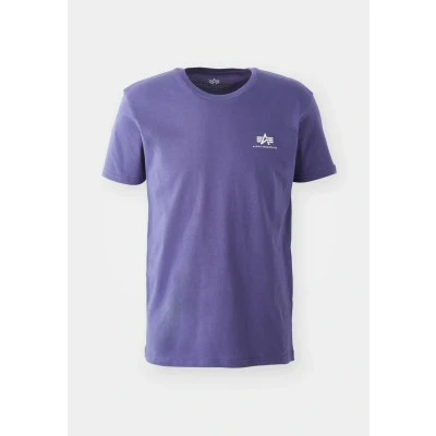Abbildung von Alpha Industries Basic Small LOGO Tshirt basic, Herren, Größe: XXL, Night purple