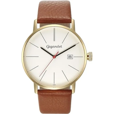 Abbildung von Gigandet Herren Analog Japanisches Quarzwerk Uhr mit Leder Armband AVG42 08