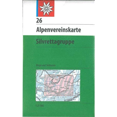Abbildung von Silvrettagruppe: Topographische Karte 1:25.000 mit Wegmarkierungen und Skirouten (Alpenvereinskarten, Band 26)