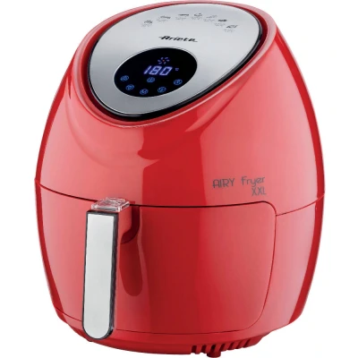 Abbildung von Ariete Airy Fryer XXL 4618, Heißluftfritteuse 7 Liter, 60 Minuten Timer, LCD und Touchscreen mit Garstufen, Maximaltemperatur 200 C, Fassungsvermögen 2,5Kg, 1800W, Red