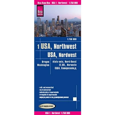 Abbildung von Reise Know How Landkarte USA 01, Nordwest (1:750.000) : Washington und Oregon: world mapping project