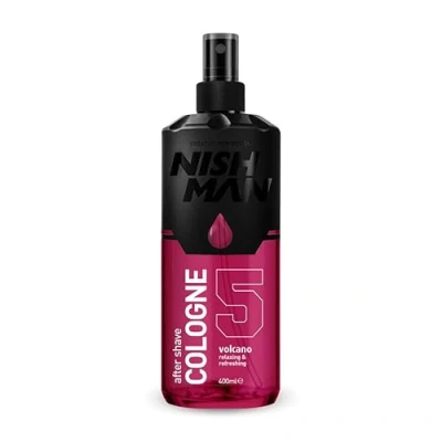 Abbildung von Nishman After Shave Cologne 400ML Erfrischender Duft für den Modernen Mann Perfekt Langanhaltender Schutz und Feuchtigkeit (400ML, 05 Volcano)
