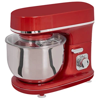 Abbildung von GUTFELS Küchenmaschine KM 8102 roi 1200 Watt Schneebesen Rührhaken Knethaken 10 Stufen Rot 5 L Schüssel