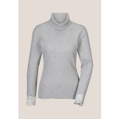 Abbildung von Madeleine Rollkragen Strickpullover, Damen, Größe: 34, Greymelange