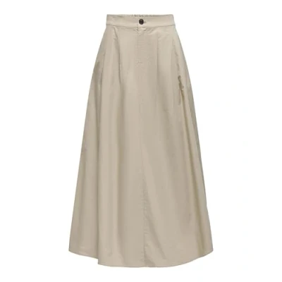 Abbildung von ONLY Onlzora LONG Pleat Skirt Faltenrock, Damen, Größe: Medium, Oxford tan