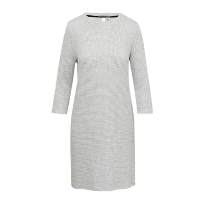 Abbildung von QS Kurzes MIT Struktur Effekt Strickkleid, Damen, Größe: Large, Grau meliert