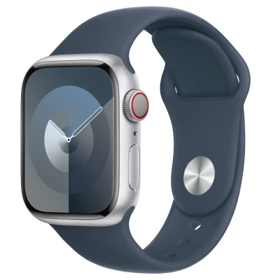 Abbildung von Apple Watch Armband Original Silikon und TPU (weich) Blau Geeignet für Series 1 9 / SE