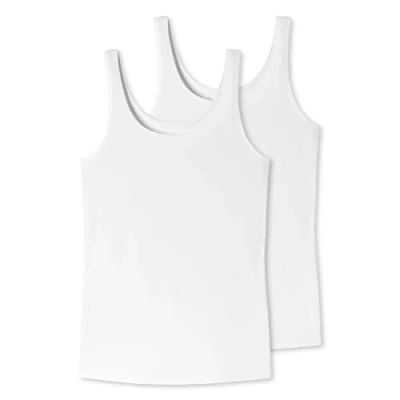 Abbildung von Uncover by Schiesser Damen 2PACK Trägertop Unterwäsche, Weiss, 3XL