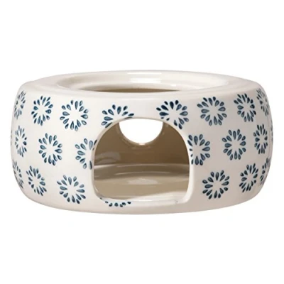 Abbildung von Bloomingville Stövchen Kristina Retro Teewärmer Vintage Kannenwärmer ø 14,5 cm, blau, Keramik