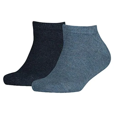 Abbildung von Tommy Hilfiger Jungen Sneakersocken TH CHILDREN SNEAKER, 2er Pack, Einfarbig, Gr. 27 (Herstellergröße: 30), Blau (jeans 356)