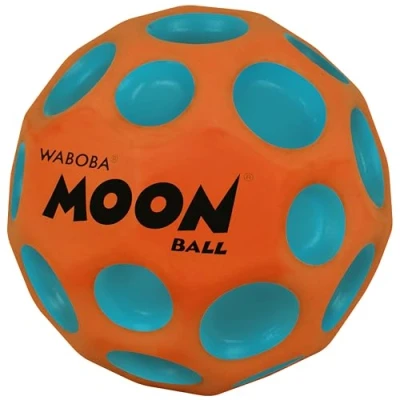 Abbildung von Waboba Martian Moon Super High Bouncing Ball Neon Coloured Indoor and Outdoor Ages Make Pop Sounds Easy to Grip, Orange (65mm)