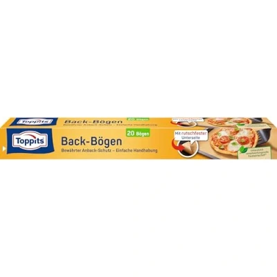 Abbildung von Toppits Backpapier Bögen, Rutschfeste Unterseite, FSC zertifiziert, 1 x 20 Stück