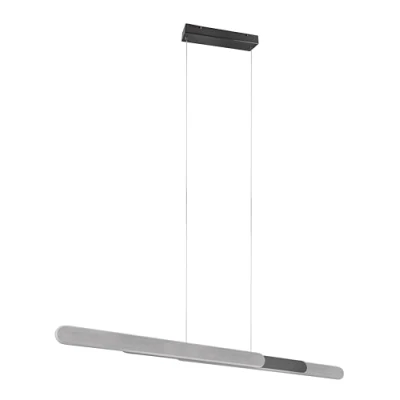 Abbildung von Trio Leuchten LED Pendelleuchte Helios 343310305, Aluminium gebürstet, inkl. 48 Watt LED, Touch Dimmer, Lichtfarbe einstellbar