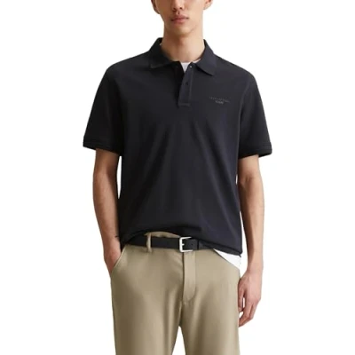 Abbildung von Marc O&#039;Polo Denim LOGO Print Poloshirt, Herren, Größe: Small, True navy