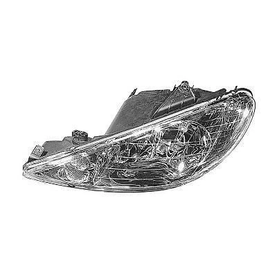 Abbildung von VAN WEZEL 4028963 Scheinwerfer links H7/H7 glasklar für Rechtsverkehr ohne Stellmotor LWR PX26d PEUGEOT: 206 Hatchback