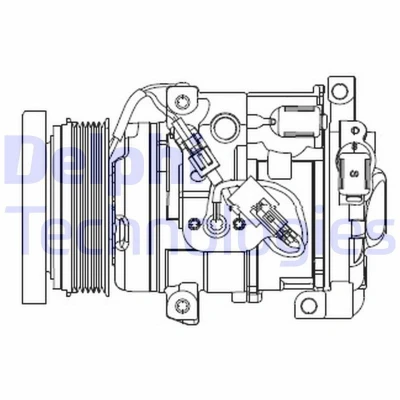 Abbildung von DELPHI CS20508 Kompressor 10ZS20 PAG 46 mit Kompressoröl TOYOTA: Land Cruiser 200