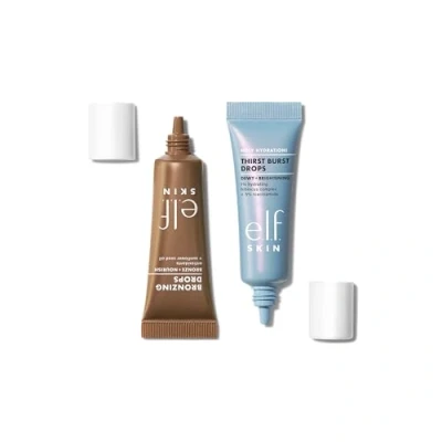 Abbildung von e.l.f. The Hottest Drops Duo, Holy Hydration! Thirst Burst &amp; Bronzing Drops, Für ein Strahlendes Sonnengeküsstes Finish, Hyaluronsäure 5% Niacinamid, Vegan Tierversuchsfrei, Reisegröße