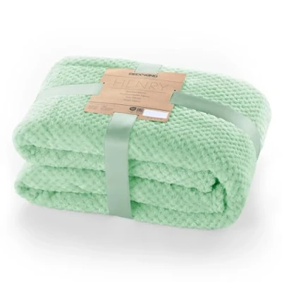 Abbildung von DecoKing Kuscheldecke 220x240 cm Pfefferminze Decke Microfaser Wohndecke Tagesdecke Fleece weich sanft kuschelig skandinavischer Stil Minze Henry