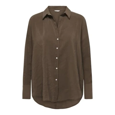 Abbildung von ONLY Onlzazima Loose Shirt Hemdbluse, Damen, Größe: XS, Chestnut