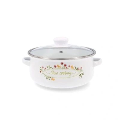 Abbildung von Quid 4960507 CACEROLA 20CM Acero ESMALT MEMORY QD Kochtopf, 20 cm, Stahl, Edelstahl, weiß