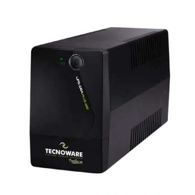 Abbildung von Tecnoware Power Systems USV ERA PLUS 1100, Unterbrechungsfreie Stromversorgung für PC, Modem, Videoüberwachung, 1100 VA, AVR Technologie, USB, Software Manager, 17 Min Autonomie, Schwarz