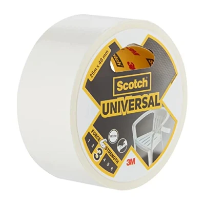 Abbildung von Scotch 4101W25 Gewebeband universal Supreme, extra stark klebend, 48 mm x 25 m, weiß
