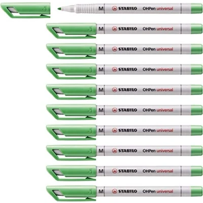 Abbildung von Folienstift STABILO OHPen universal wasserlöslich medium 10er Pack grün