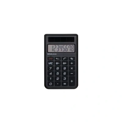 Abbildung von MAUL Taschenrechner ECO 250 umweltfreundlicher Solar Rechner mit 8 Stellen Blauer Engel/uz116 Tischrechner für Büro, Schreibtisch, Schule 80% recycelter Kunststoff Schwarz