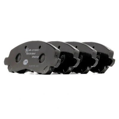 Abbildung von HELLA 8DB 355 009 671 Bremsbelagsatz mit akustischer Verschleißwarnung MITSUBISHI: ASX Off Road, OUTLANDER 3, Lancer 8, JEEP: Compass, DODGE: Caliber