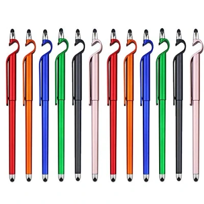 Abbildung von Stylus Pen, SITAKE 12 STK. Multifunktionaler 3 in 1 Telefonhalter + kapazitiver Kugelschreiber, Smartphone Tablet Touchscreen Handy Stift Touch Pen Eingabestift für (Stil 2)