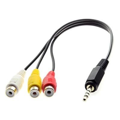 Abbildung von chenyang CY 3.5mm 1/8 &quot;Stereo Stecker AUX auf 3 Cinch AV Buchse Kabel Audio Video Composite 20cm