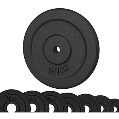 Abbildung von G5 HT SPORT Hantelscheiben aus Gusseisen Ø 25 mm für Fitnessstudio und Home Gym von 0,5 bis 20 kg Hanteln Langhanteln (1 x 05 kg)…