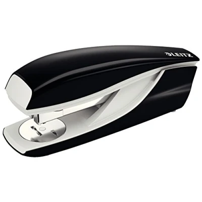 Abbildung von Leitz Büroheftgerät aus Metall, Für 40 Blatt, Inkl. Heftklammern, Ergonomisches Design, Schwarz, NeXXt Serie, 55220095